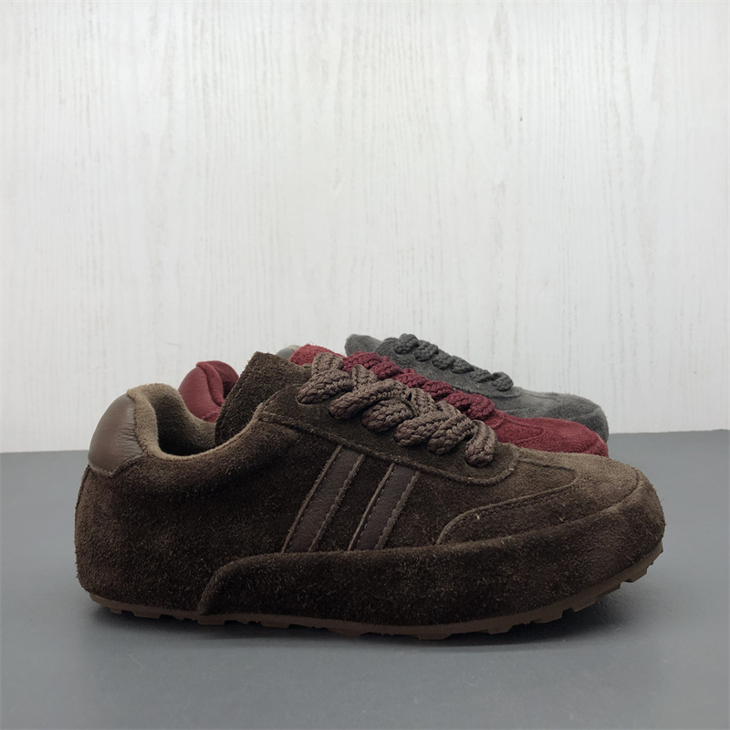 工厂断码真皮女鞋冬季新款时尚休闲百搭圆头系带保暖磨砂皮女棉鞋