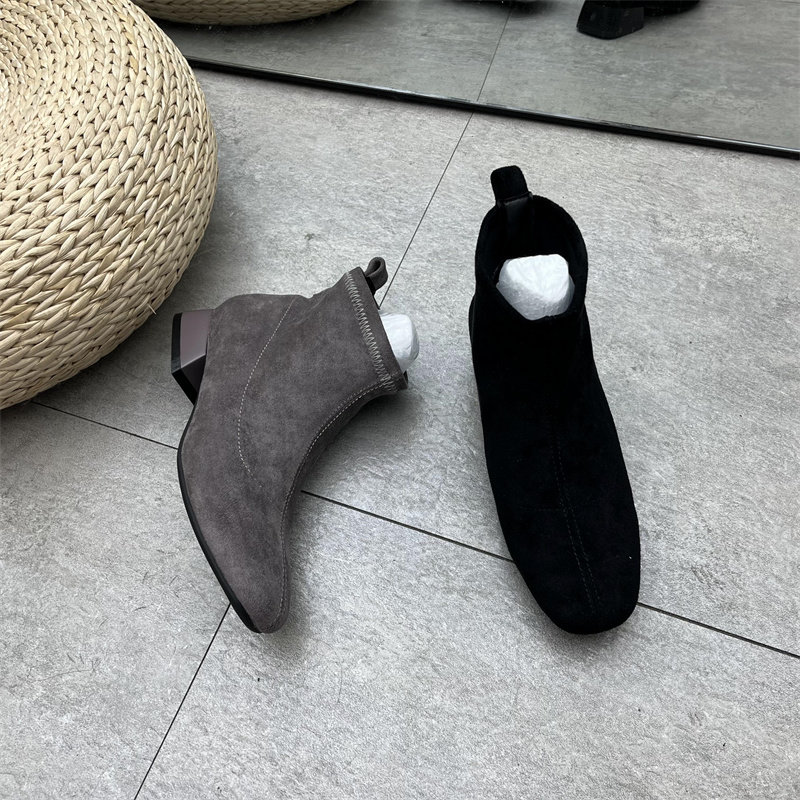 工厂断码女鞋冬季新款时尚舒适圆头套筒低跟加绒保暖绒面女短靴,女鞋,时装靴,淘宝优惠券,粉丝福利购,淘宝优惠卷