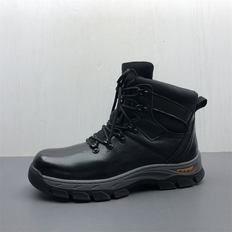 工厂断码真皮男鞋冬季新款户外休闲圆头系带羊毛保暖牛皮男棉鞋