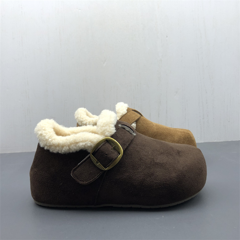 工厂新款断码女鞋冬季日常舒适休闲百搭圆头内增高绒面保暖雪地靴