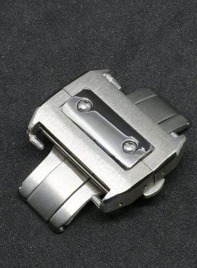 适用卡地亚山度士Santos 100男女真皮手表带表链蝴蝶双按扣配件