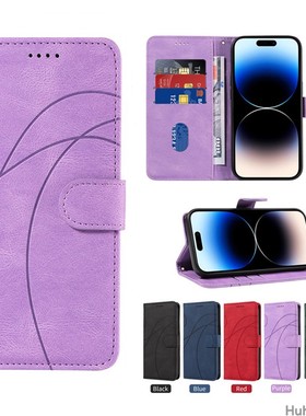 适用于红米Redmi K50 Gaming手机套保护套翻盖皮套软硅胶创意个性复古可爱时尚外壳防摔插卡紫色线条男女款