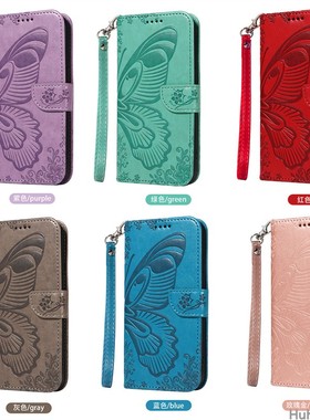 适用于三星Galaxy A52 S/A72/A32/A22/M32/M22/F22 4G 5G手机壳翻盖式保护套插卡防摔皮套软硅胶外壳配手绳