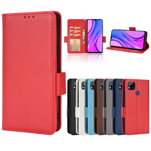 适用于小米poco c3手机壳纯色红米9C保护套redmi 9cnfc皮套侧吸扣