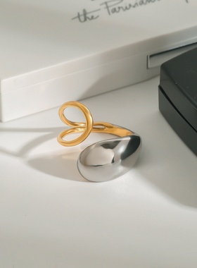 欧美水滴钛钢戒指小众设计