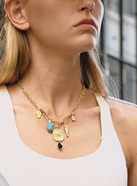 吊坠钛钢项链轻奢感恶魔之眼