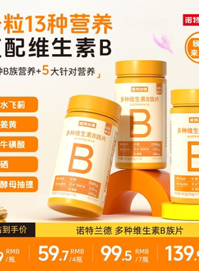 诺特兰德多种维生素新一代b族B族复合维生素vb维bb6b12咀嚼片b1牛