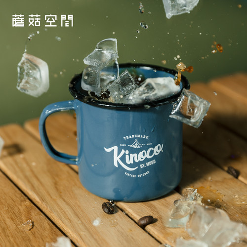 Kinoco搪瓷复古户外手工制马克杯
