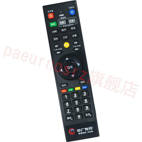 芜湖中广有线机顶盒遥控器 飞越机顶盒DVB-586CE 九连科技C2100