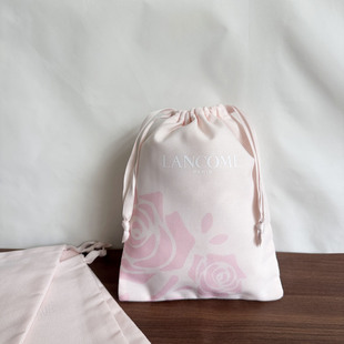 浅粉色抽绳防尘收纳袋便携随身整理包化妆品内衣袜子收纳袋手机袋