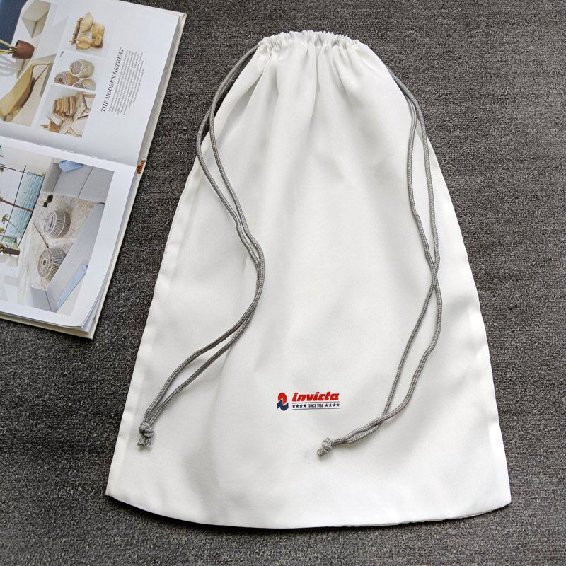 白色束口鞋袋收纳袋防尘袋子束口袋包包衣服玩具收纳袋抽绳布袋子