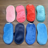 午休遮光眼罩天鹅绒带鼻翼学生眼罩旅行遮光睡眠眼罩午睡绒毛眼罩