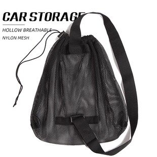 日韩黑色抽绳收纳包户外单肩斜挎蓝球收纳包沙滩包旅行水果收纳袋