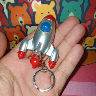 LED发声发光太空飞船钥匙扣挂件创意礼品航空系列工艺品宇宙飞船