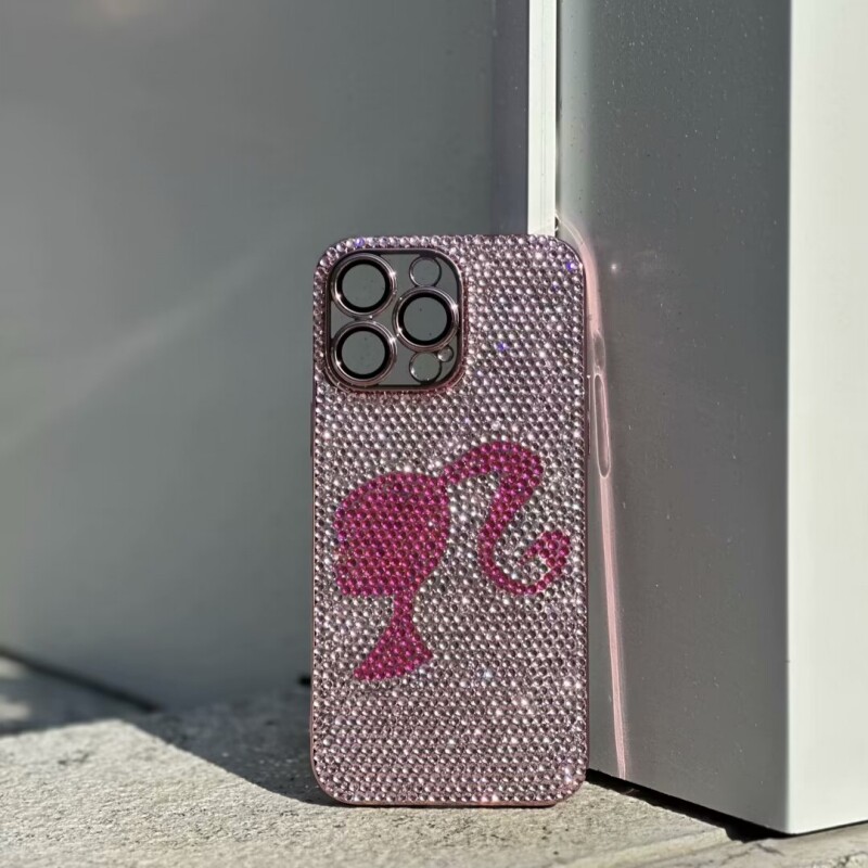 苹果17Promax贴钻DIY粘钻手工手机壳14带钻镶钻网红16立体KT猫13iPhone12131415proXSMax手机壳