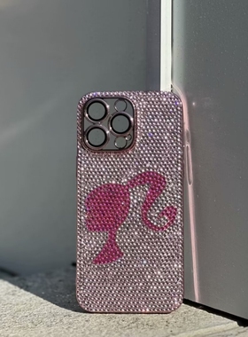 苹果17Promax贴钻DIY粘钻手工手机壳14带钻镶钻网红16立体KT猫13iPhone12131415proXSMax手机壳