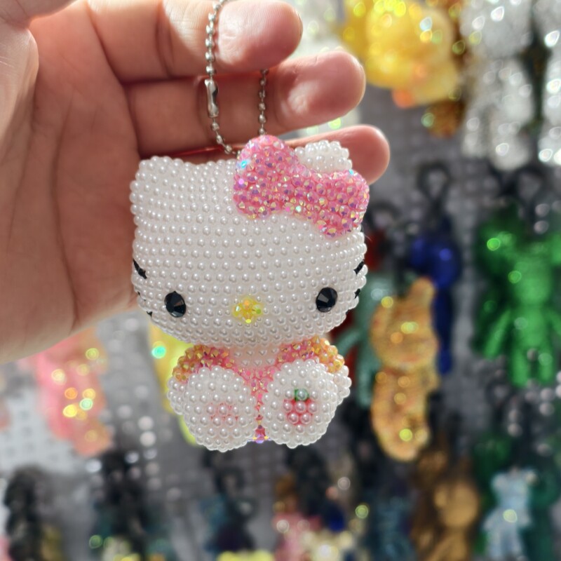 KT猫凯蒂猫汽车钥匙扣小猫挂件小猫挂链女卡通可爱包包挂件小礼品