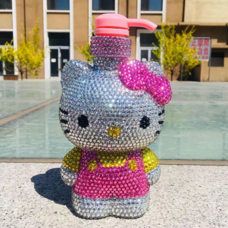 手工DIY贴钻卡通按压瓶乳液器