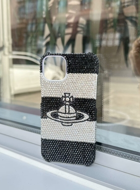 苹果17Promax贴钻DIY粘钻手工手机壳手机壳14带钻镶钻网红16立体KT猫13iPhone12131415proXSMax手机壳