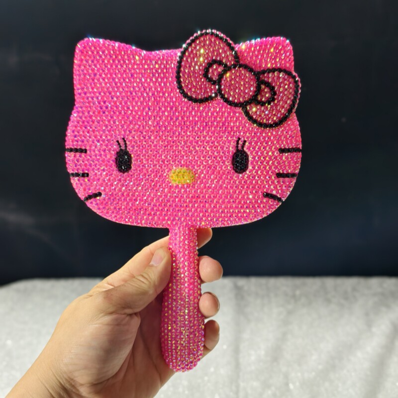 贴钻粘钻Kitty手柄镜子镶钻手工