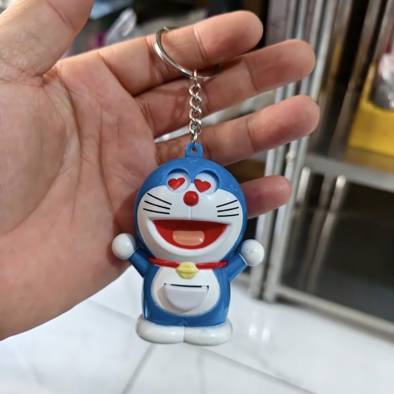 转眼叮当蓝胖子钥匙扣 叮当猫公仔挂件 钥匙链小礼物送女生机器猫