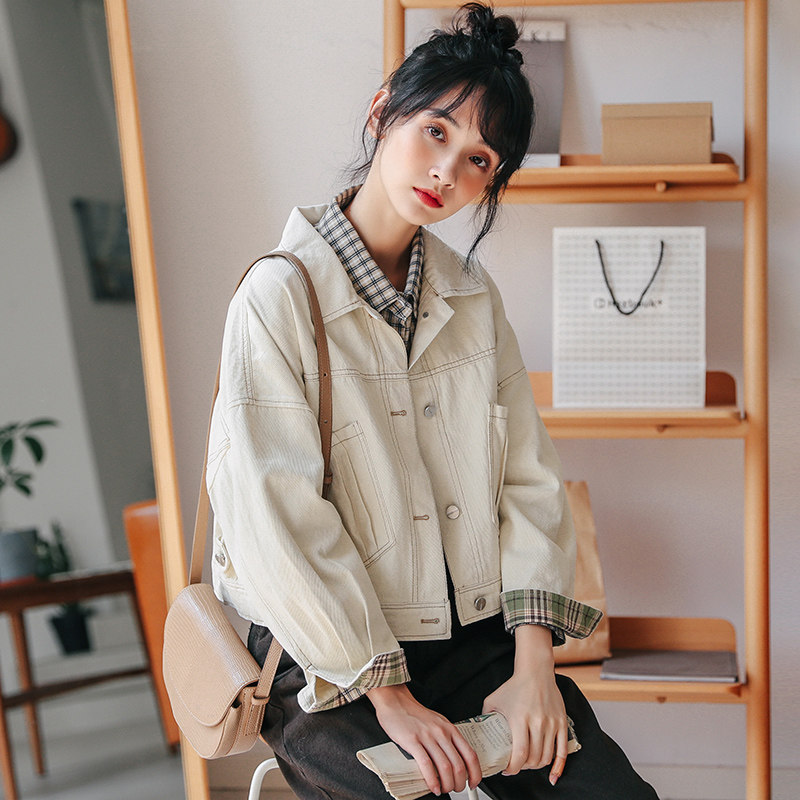 小清新牛仔短外套女港味百搭夹克