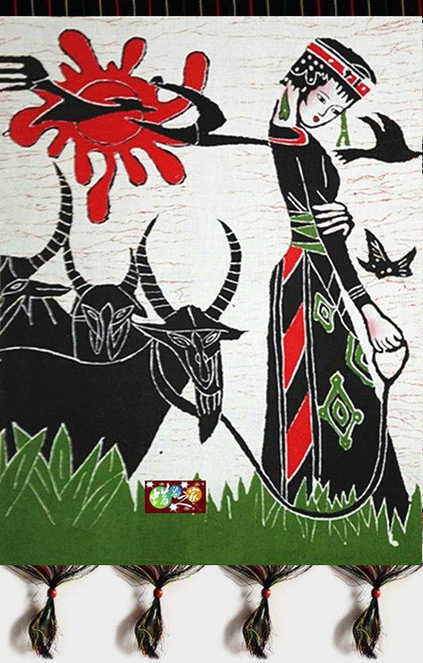 特惠印染画 贵州安顺 双层印染壁挂 家居装饰 装修装饰 牧羊女