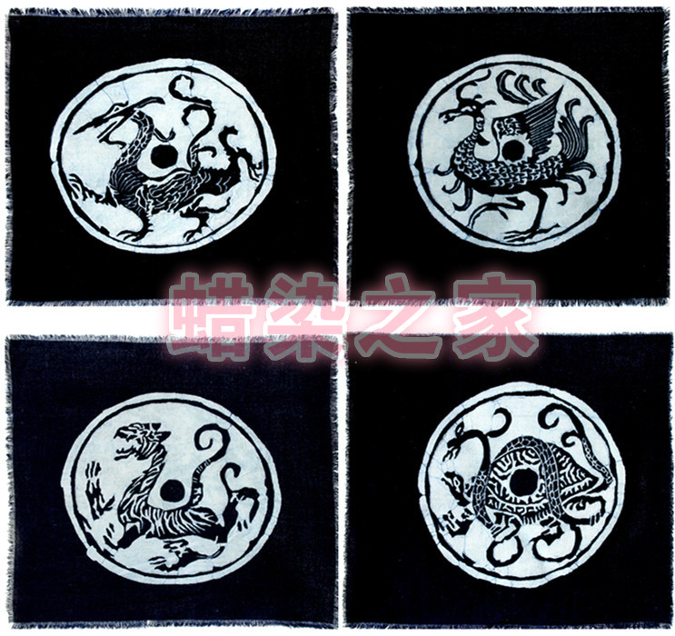 蜡染画 贵州苗族 民俗抽象画 装饰壁挂 特色蜡染画  42*42cm