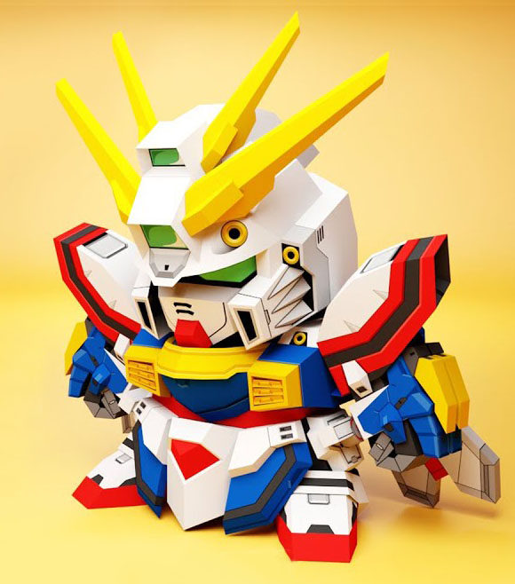 K纸魂SD GOD 神高达纸模型DIY全进口珠光纸免划线免切割