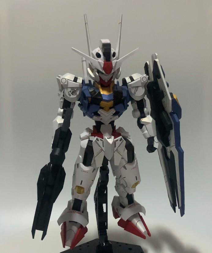 K纸魂MIW 风灵高达纸模型DIY全进口珠光纸免划线免切割