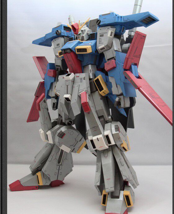 k纸魂新款系列机动战士 msz-010 zz   高达 纸模型diy