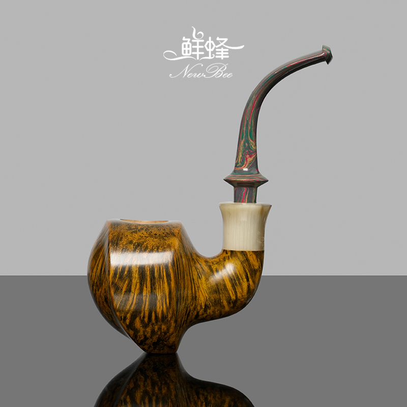NewBee石楠木烟斗男士手工盾牌匈牙利弯斗实木传统老式过滤专用具