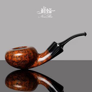 NewBee鲜蜂石楠木烟斗男士 传统过滤专用烟斗具 手工河豚斗实木老式