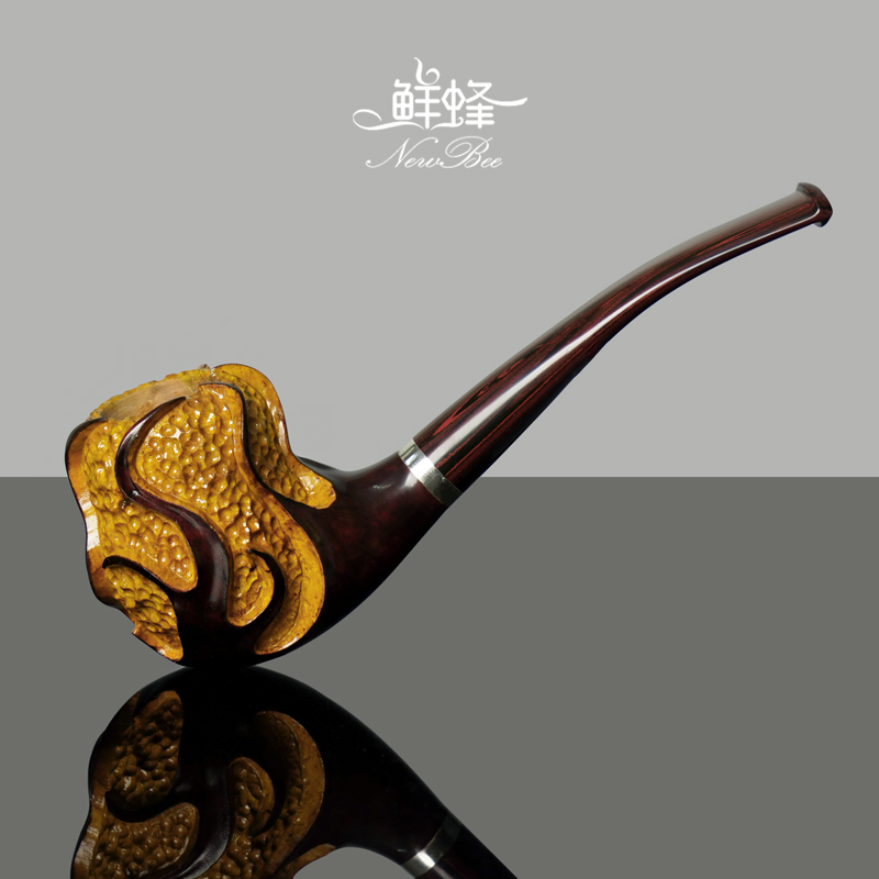 NewBee鲜蜂石楠木烟斗手工火凤凰斗实木老式传统男士过滤坎伯兰嘴