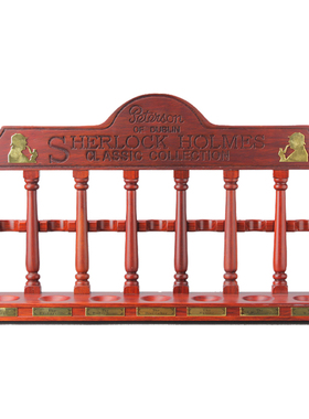 彼得森实木烟斗架花梨木7位斗座手工立式男士收藏展示支架子配件