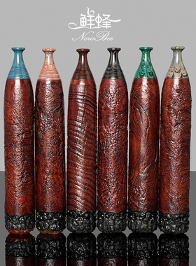 NewBee石楠木烟斗男士手工实木雪茄大气室烟斗传统老式过滤专用具