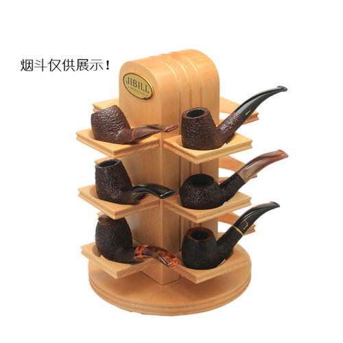 旋转式烟斗架12位实木斗座