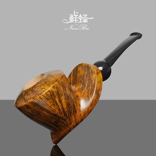 NewBee石楠木烟斗手工实木宽尾河豚烟斗传统老式 专用烟具 过滤男士