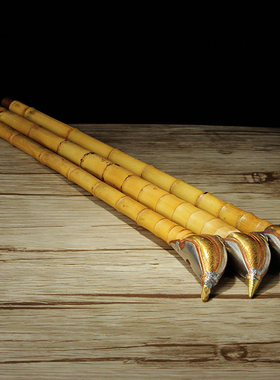 朝烟筒旱烟烟斗手工竹节杆老式传统竹根子男士专用烟草烟袋铜锅子