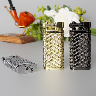 烟斗专用打火机充气明斜火防烫手创意个性金属气体男士烟具带压棒