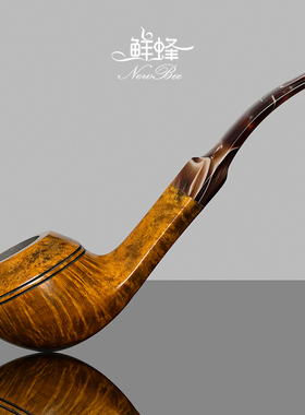 NewBee石楠木烟斗男士手工实木牛头犬斗双腰线传统老式过滤专用具
