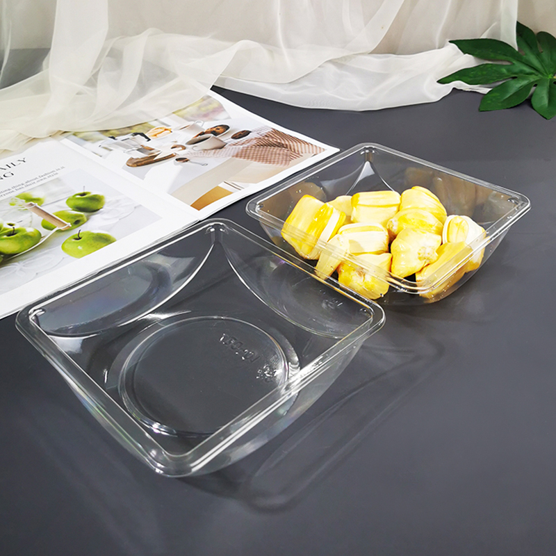 1000ml一次性水果沙拉碗透明加厚高档新鲜果切覆膜托盘外卖打包盒