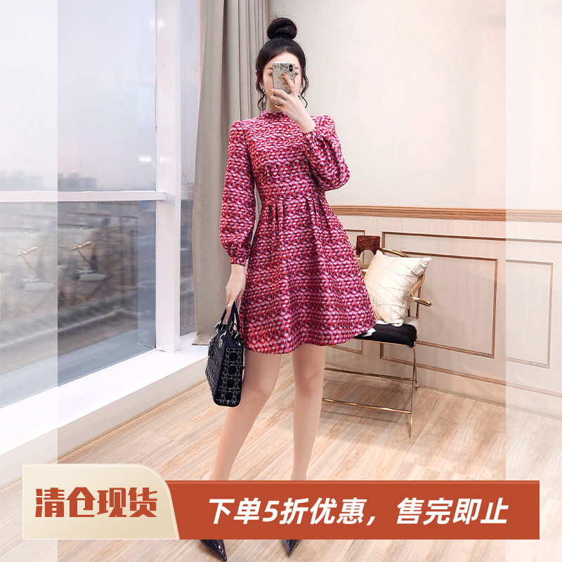 小红裙礼服红裙子订婚红色连衣裙图片