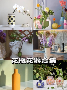 复古花瓶 鲜花水培花器 陶瓷花器花盆摆件 样品孤品捡漏