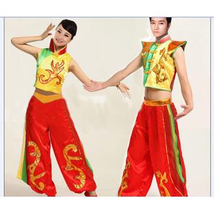 成人民族舞蹈演出服装男快板舞台秧歌服打鼓服现代舞