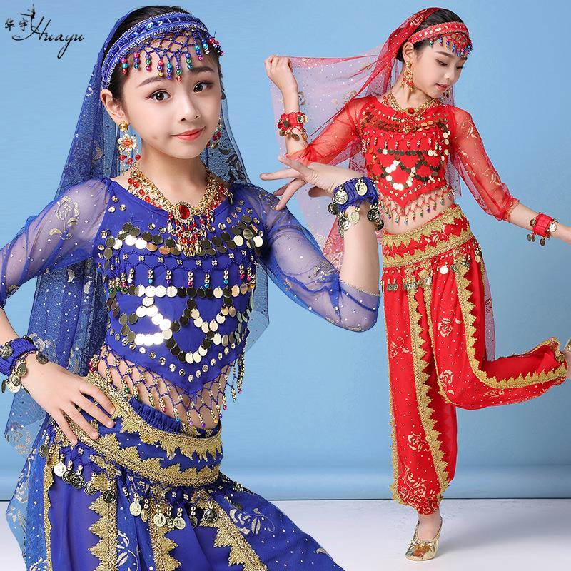 舞蹈儿童印度肚皮舞节目表演六一少儿演出民族服装幼儿舞蹈服