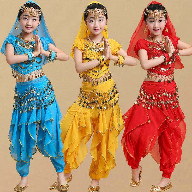 少儿新疆舞表演服民族舞肚皮舞天竺少女表演服儿童印度舞演出服装,运动/瑜伽/健身/球迷用品,广场舞套装,淘宝优惠券,粉丝福利购,淘宝优惠卷