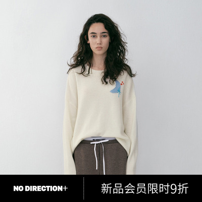 NO DIRECTION+星月系列刺绣提花羊绒衫N610106616A