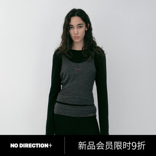 NO DIRECTION+可拆卸叠穿两件式针织打底N614001356A