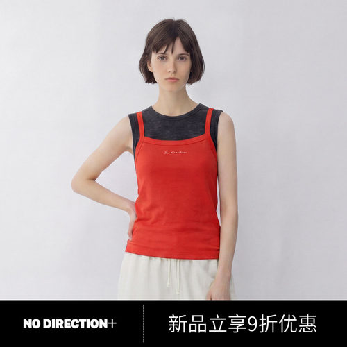 NO DIRECTION+2026夏两件式叠穿撞色吊带背心N624008321D